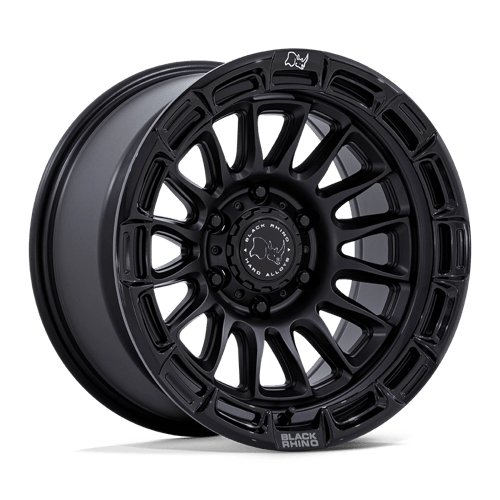 Black Rhino Hard Alloys BR025 RIVAL MATTE BLACK W/ GLOSS BLACK LIP 20X9 6X5.5 ET +1 CB 106.1