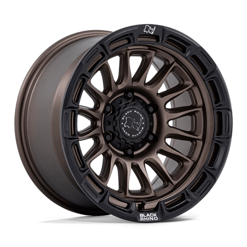 Black Rhino Hard Alloys BR025 RIVAL BURNT BRONZE W/ MATTE BLACK LIP 17X8.5 6X5.5 ET +10 CB 106.1
