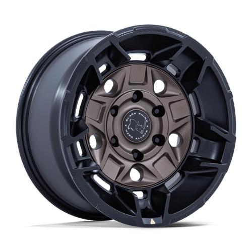 Black Rhino Hard Alloys BR028 GUARD BURNT BRONZE W/ MATTE BLACK LIP 17X8.5 6X5.5 ET +25 CB 106.1