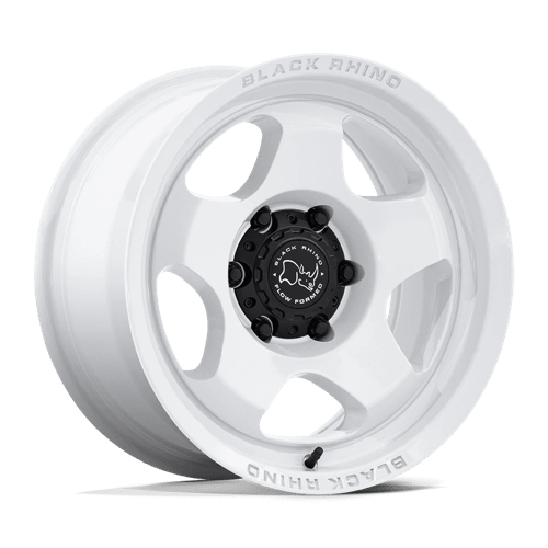 Black Rhino Hard Alloys BR031 SOL GLOSS WHITE 17X8.5 5X5.0 ET +0 CB 71.5