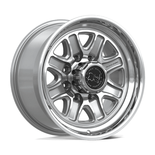 Black Rhino Hard Alloys BR032 ECHO GLOSS SILVER W/ MACHINED FACE 18X9 8X170 ET +12 CB 125.1