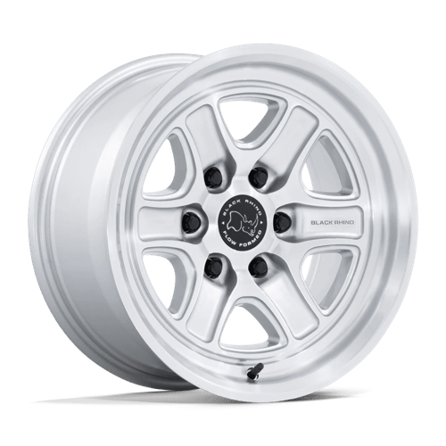 Black Rhino Hard Alloys BR032 ECHO GLOSS SILVER W/ MACHINED FACE 18X9 6X135 ET +12 CB 87.1