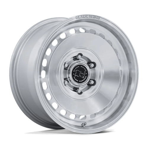 Black Rhino Hard Alloys BR036 BASIN GLOSS SILVER W/ MACHINED FACE 17X8.5 6X4.5 ET +25 CB 66.06