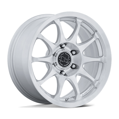 Black Rhino Hard Alloys BR038 RONIN GLOSS SILVER W/ MACHINED FACE 17X8.5 6X5.5 ET +0 CB 106.1