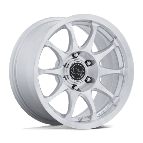 Black Rhino Hard Alloys BR038 RONIN GLOSS SILVER W/ MACHINED FACE 17X8.5 6X5.5 ET +25 CB 106.1