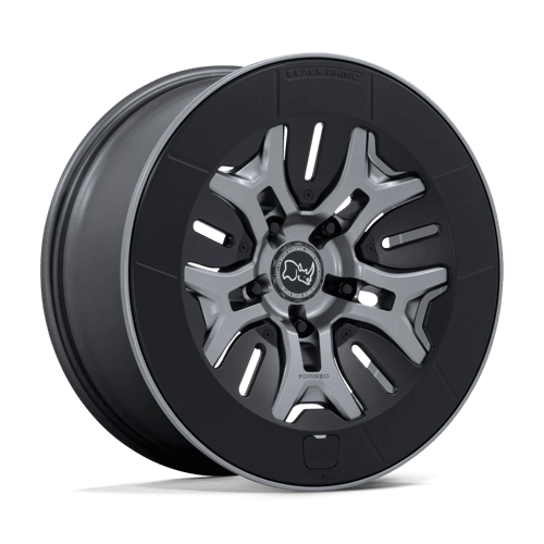 Black Rhino Hard Alloys BR406 ROCKLEDGE MATTE GUNMETAL 20X8.5 5X5.5 ET +35 CB 64.15