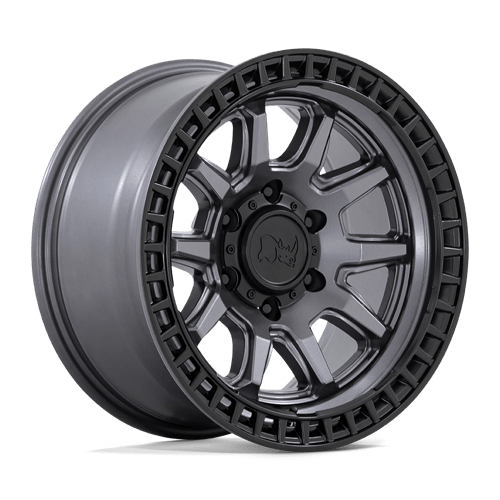 Black Rhino Hard Alloys CALICO MATTE GUNMETAL W/ MATTE BLACK LIP 17X8.5 5X120 ET +34 CB 74.1