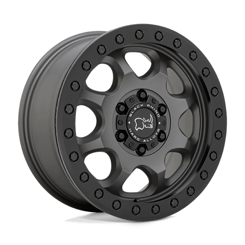 Black Rhino Hard Alloys VENTURE BEADLOCK MATTE GUNMETAL W/ BLACK HARDWARE 17X8 6X130 ET +38 CB 84.1