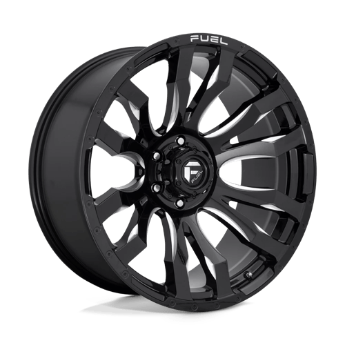 Fuel 1PC D673 BLITZ GLOSS BLACK MILLED 17X9 5X5.0 ET +1 CB 71.5