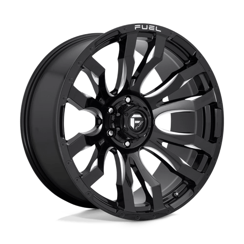 Fuel 1PC D673 BLITZ GLOSS BLACK MILLED 17X9 8X6.5 ET +1 CB 125.1