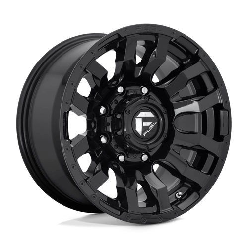 Fuel 1PC D675 BLITZ GLOSS BLACK 22X10 8X180 ET -18 CB 125.1
