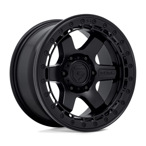 Fuel 1PC D122 BLOCK BEADLOCK MATTE BLACK W/ MATTE BLACK RING 17X8.5 6X135 ET +0 CB 87.1