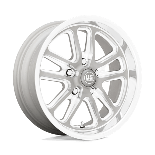 US Mag 1PC U130 BULLET TEXTURED GUNMETAL W/ MILLED EDGES 17X8 5X4.75 ET +1 CB 72.56