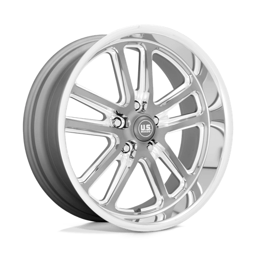 US Mag 1PC U130 BULLET TEXTURED GUNMETAL W/ MILLED EDGES 24X10 5X4.75 ET +5 CB 72.56