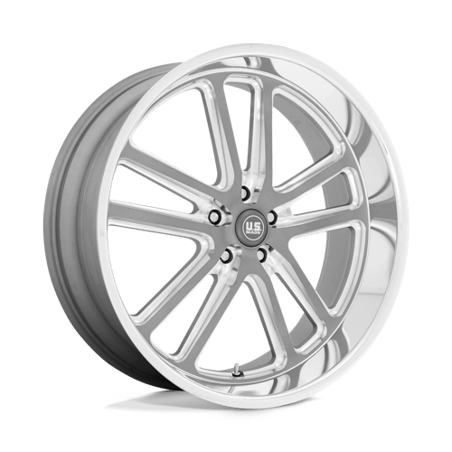 US Mag 1PC U130 BULLET TEXTURED GUNMETAL W/ MILLED EDGES 24X9 5X5.0 ET +1 CB 78.1