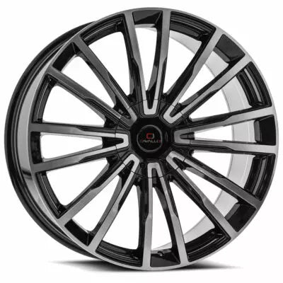 CLV-47 22×9.5 5×115 5×120 +15 Cb 74.1 Gloss Black & Machined