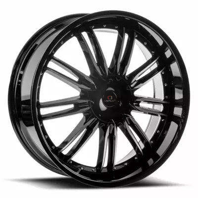 CLV-54 22×8.5 5×114.3 5×120 +38 Cb 74.1 Gloss Black & Machined