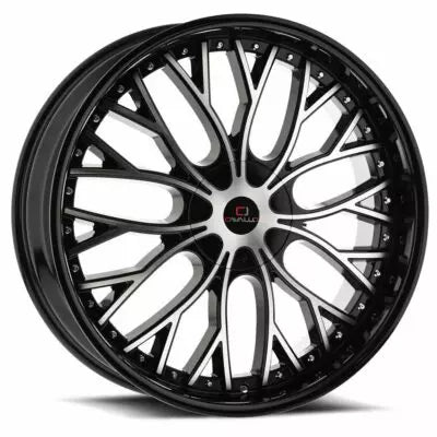 CLV-33 22×8.5 5×114.3 5×120 +38 Cb 74.1 Gloss Black & Machined