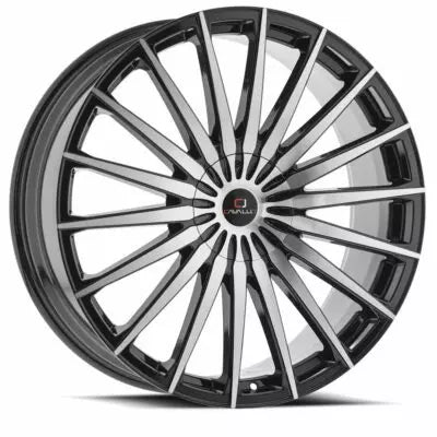 CLV-34 22×8.5 5×114.3 5×120 +38 Cb 74.1 Gloss Black & Machined
