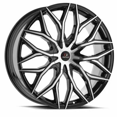 CLV-37 18×8.0 5×105 5×114.3 +35 Cb 74.1 Gloss Black & Machined