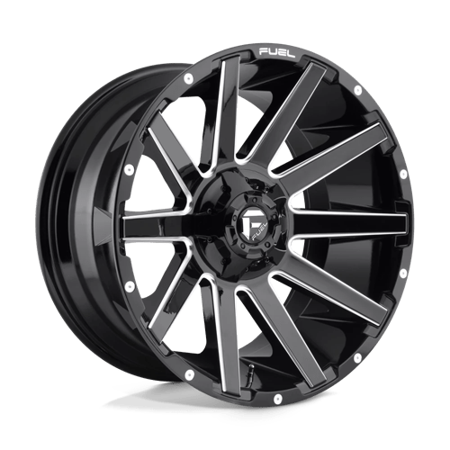 Fuel 1PC D615 CONTRA GLOSS BLACK MILLED 22X10 6X135/5.5 ET -19 CB 106.1