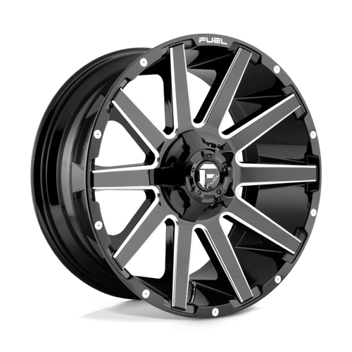 Fuel 1PC D615 CONTRA GLOSS BLACK MILLED 20X9 6X135/5.5 ET +20 CB 106.1
