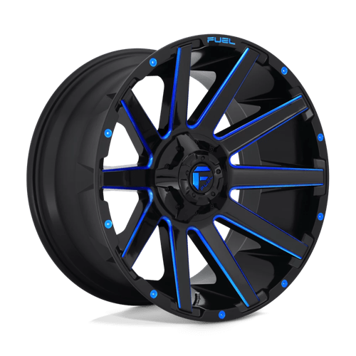 Fuel 1PC D644 CONTRA GLOSS BLACK W/ BLUE TINT 20X10 5X4.5/5.0 ET -18 CB 78.1