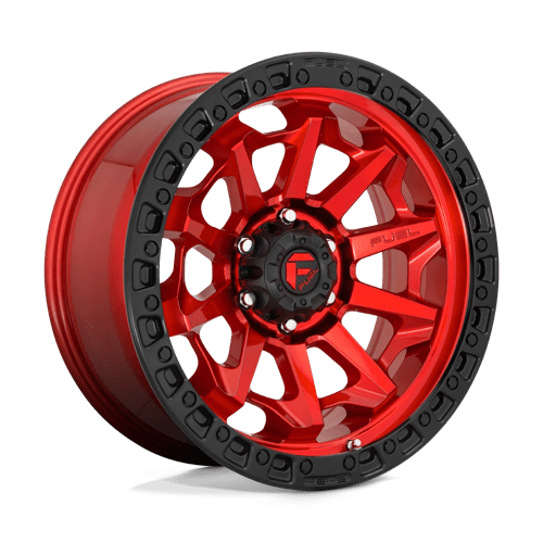 Fuel 1PC D695 COVERT CANDY RED W/ BLACK BEAD RING 17X9 5X5.0 ET +1 CB 71.5