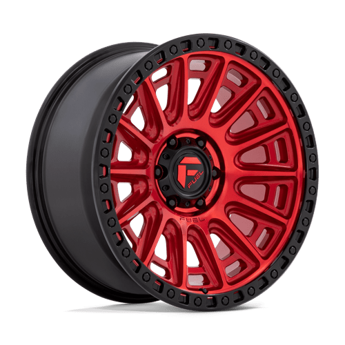 Fuel 1PC D834 CYCLE CANDY RED W/ BLACK RING 20X9 6X5.5 ET +1 CB 106.1