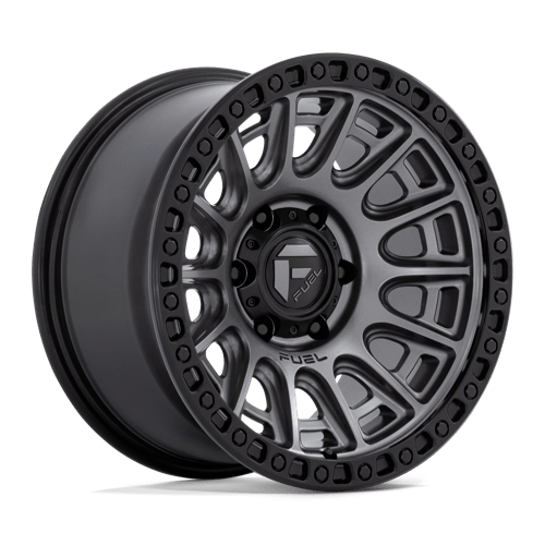 Fuel 1PC D835 CYCLE MATTE GUNMETAL W/ BLACK RING 17X9 5X5.0 ET +1 CB 71.5