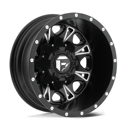 Fuel 1PC D513 THROTTLE MATTE BLACK MILLED 17X6.5 8X6.5 ET -140 CB 125.1