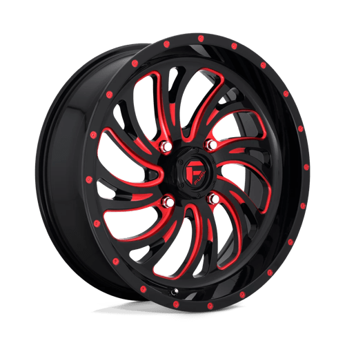Fuel UTV D642 KOMPRESSOR UTV GLOSS BLACK W/ RED TINT 20X7 4X137 ET +13 CB 110.1