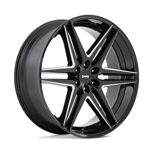 DUB 1PC S267 DIRTY DOG GLOSS BLACK MILLED 26X10 6X5.5 ET +25 CB 106.1