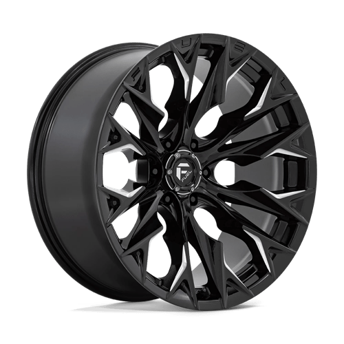 Fuel 1PC D803 FLAME GLOSS BLACK MILLED 22X10 6X135 ET -18 CB 87.1