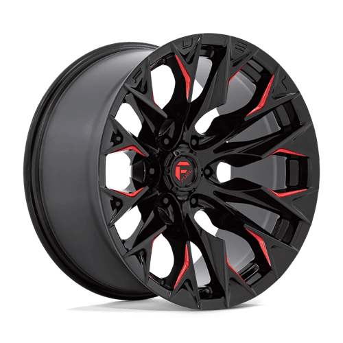 Fuel 1PC D823 FLAME GLOSS BLACK MILLED W/ CANDY RED 20X9 5X5.0 ET +1 CB 71.5