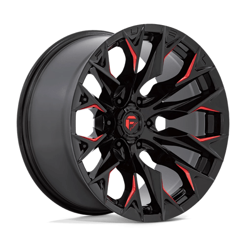 Fuel 1PC D823 FLAME GLOSS BLACK MILLED W/ CANDY RED 20X9 5X5.5 ET +1 CB 78.1