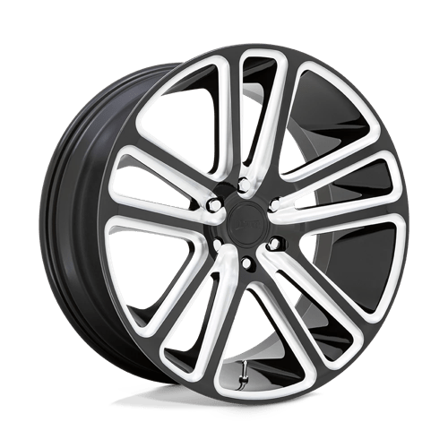 DUB 1PC S255 FLEX GLOSS BLACK MILLED 22X9.5 6X5.5 ET +25 CB 106.1