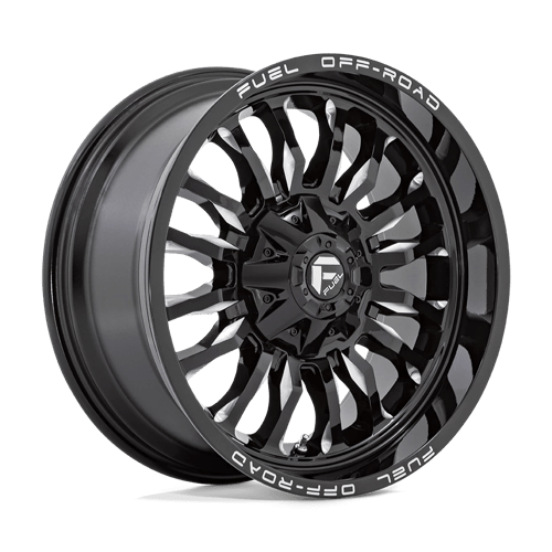 Fuel 1PC D795 ARC GLOSS BLACK MILLED 20X10 8X170 ET -18 CB 125.1