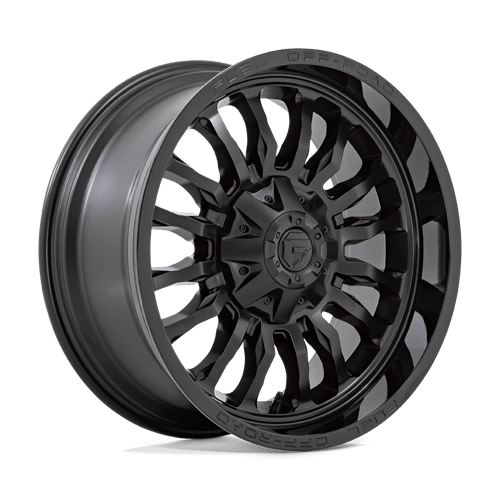Fuel 1PC D796 ARC MATTE BLACK W/ GLOSS BLACK LIP 22X12 8X6.5 ET -44 CB 125.1