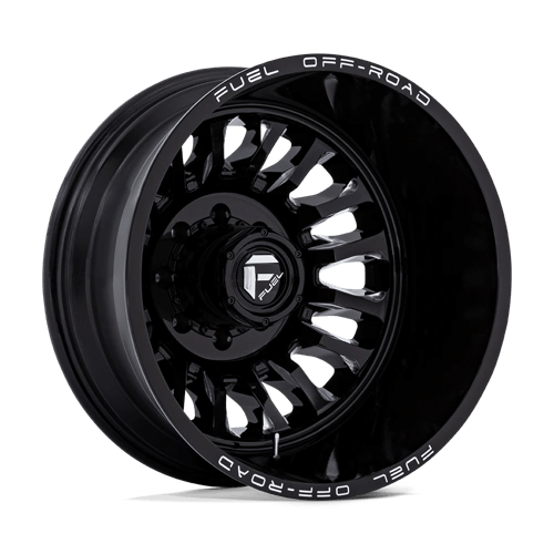 Fuel 1PC D868 ARC DUALLY GLOSS BLACK MILLED 22X8.25 8X210 ET -227 CB 154.3