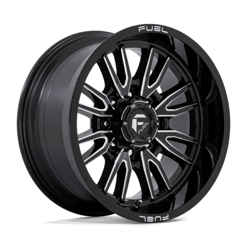 Fuel 1PC D761 CLASH GLOSS BLACK MILLED 20X10 8X6.5 ET -18 CB 125.1