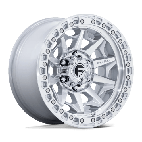 Fuel 1PC D883 COVERT SILVER W/ MACHINED FACE 17X9 6X5.5 ET -12 CB 106.1