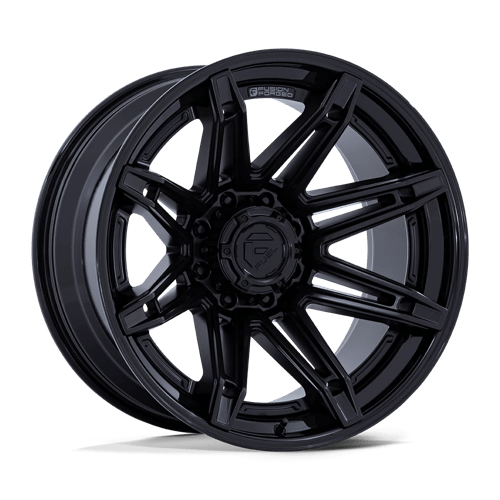 Fuel 1PC FC401 BRAWL MATTE BLACK W/ GLOSS BLACK LIP 22X12 8X180 ET -44 CB 124.2