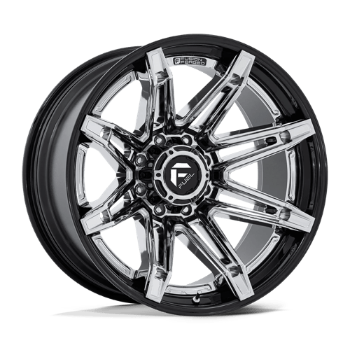 Fuel 1PC FC401 BRAWL CHROME W/ GLOSS BLACK LIP 22X10 8X170 ET -18 CB 125.1