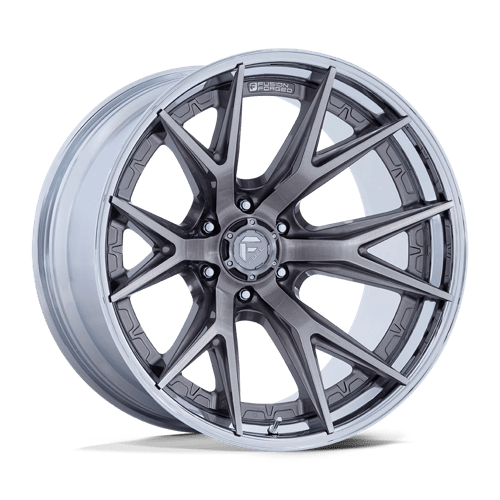 Fuel 1PC FC402 CATALYST PLATINUM W/ CHROME LIP 24X12 6X5.5 ET -44 CB 106.1