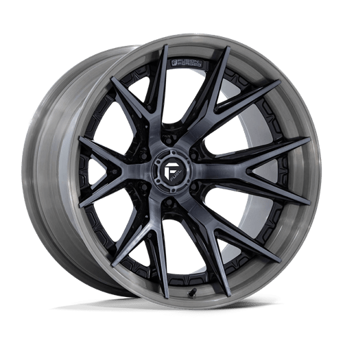 Fuel 1PC FC402 CATALYST GLOSS BLACK W/ BRUSHED GRAY TINT FACE & LIP 20X9 6X135 ET +1 CB 87.1
