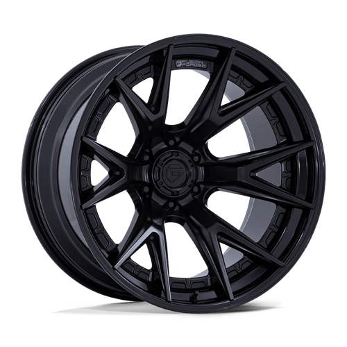 Fuel 1PC FC402 CATALYST MATTE BLACK W/ GLOSS BLACK LIP 22X10 6X135 ET -18 CB 87.1