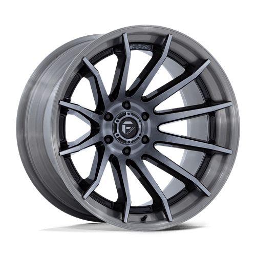 Fuel 1PC FC403 BURN GLOSS BLACK W/ BRUSHED GRAY TINT FACE & LIP 20X10 6X5.5 ET -18 CB 106.1