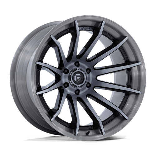Fuel 1PC FC403 BURN GLOSS BLACK W/ BRUSHED GRAY TINT FACE & LIP 22X10 6X5.5 ET -18 CB 106.1