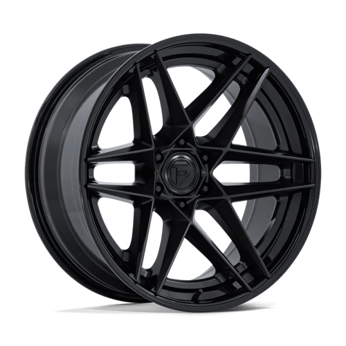 Fuel 1PC FC408 FLIGHT MATTE BLACK W/ GLOSS BLACK LIP 22X10 6X135 ET -18 CB 87.1